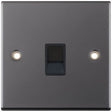 Selectric 5M Black Nickel 1 Gang RJ45 Data Socket with Black Insert