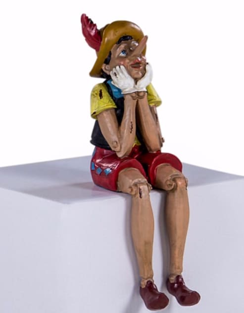 Antiqued Sitting Pinocchio Figure - RM54