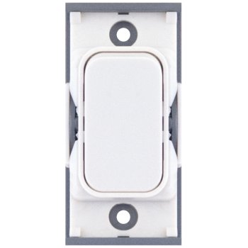 Selectric GRID360 White 20A 1 Way Switch Module with White Insert