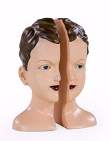Antiqued Split Deco Head Bookends..*ONE PAIR PER INNER CARTON* - RM55