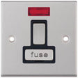 Selectric 7M-Pro Satin Chrome 13A DP Switched Fused Connection Unit with Neon and Black Insert