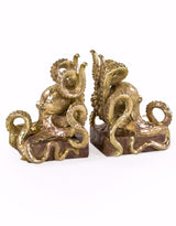 Gold Octopus Pair of Bookends - SM71