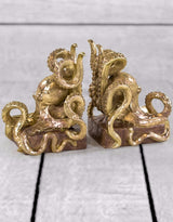 Gold Octopus Pair of Bookends - SM71