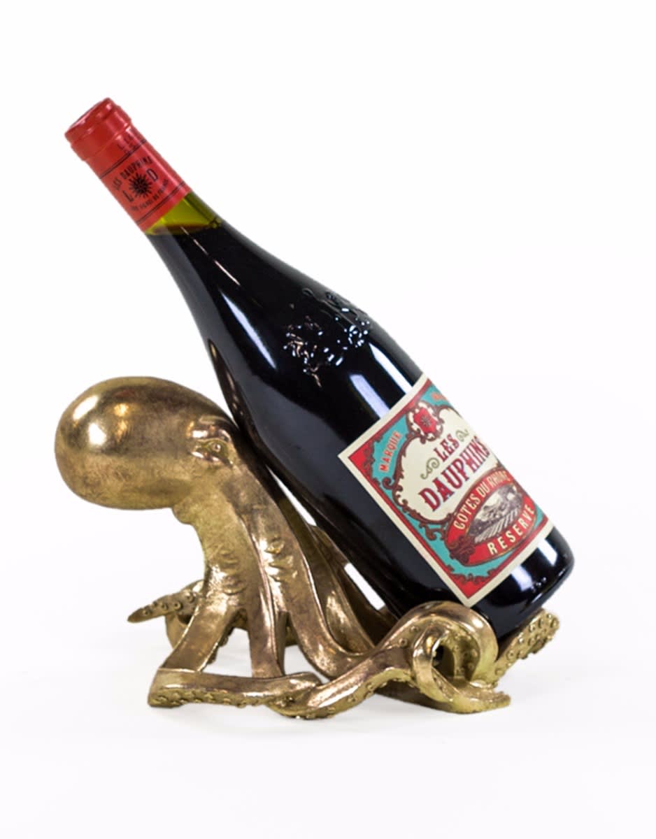 Gold Octopus Wine Bottle Holder - SM73