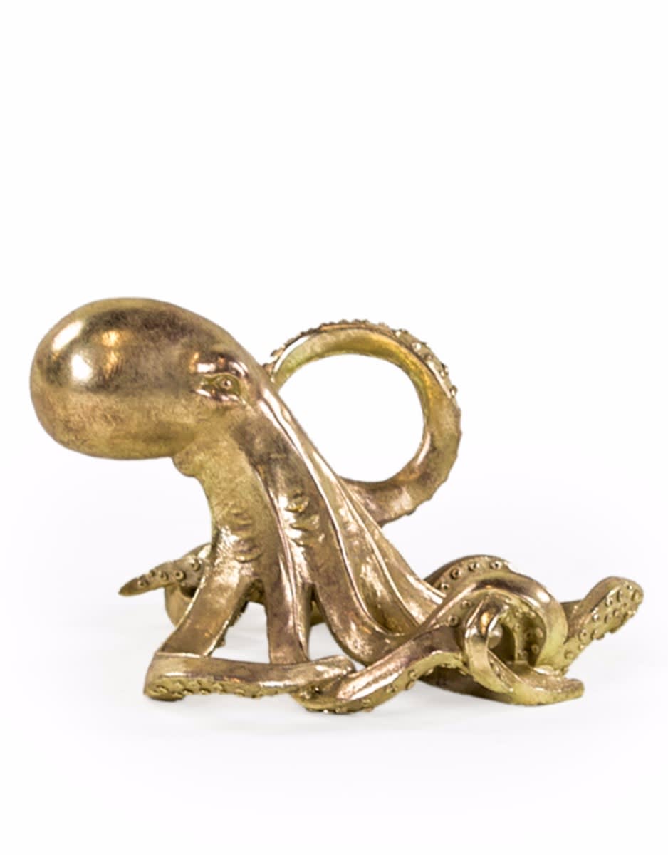 Gold Octopus Wine Bottle Holder - SM73