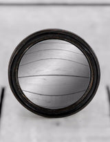 Antiqued Black Thin Framed Small Convex Mirror - MK6