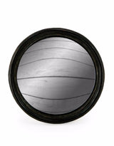 Antiqued Black Thin Framed Medium Convex Mirror - MK7