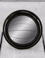 Antiqued Black Rounded Framed Medium Convex Mirror - MK10