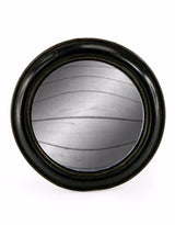 Antiqued Black Rounded Framed Medium Convex Mirror - MK10