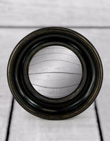 Antiqued Black Deep Framed Medium Convex Mirror - MK14