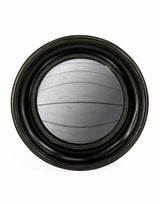 Antiqued Black Deep Framed Large Convex Mirror - MK15