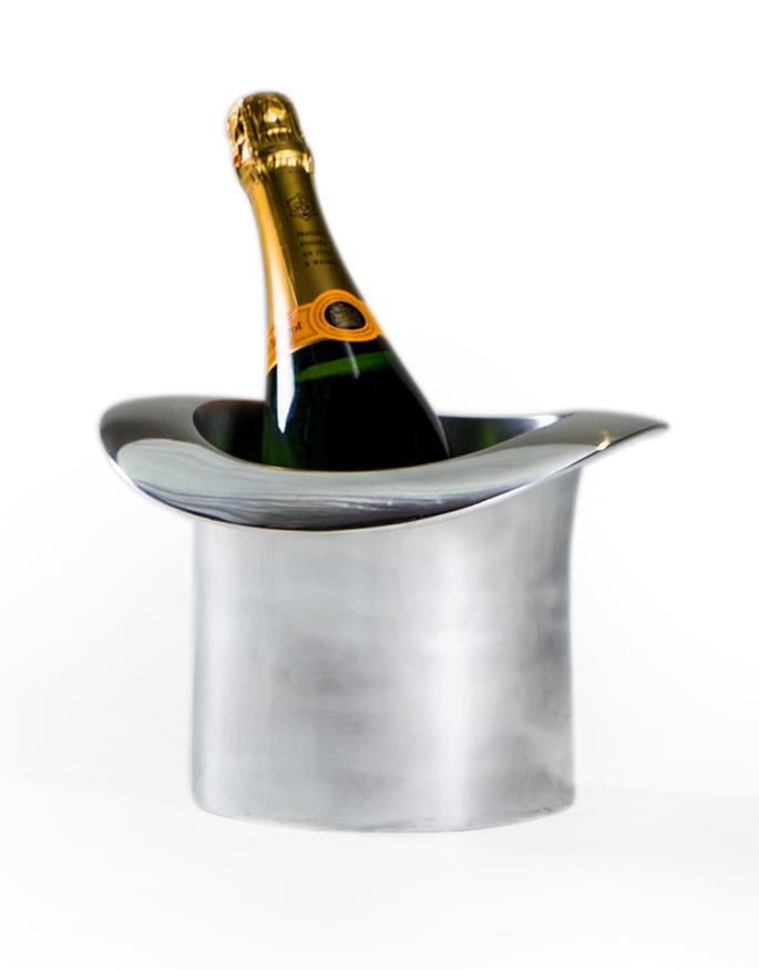 Polished Aluminium Top Hat Ice Bucket - AL132