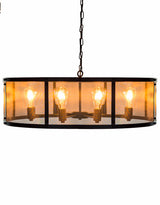 Large Round Black Iron Industrial Chandelier - CH258