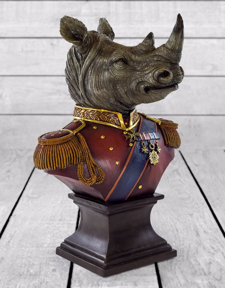 Extra Large Gentry Rhino Bust on Square Base - BD137