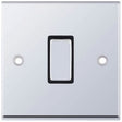 Selectric 7M-Pro Polished Chrome 1 Gang 10A 2 Way Switch with Black Insert