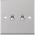 Selectric 7M-Pro Satin Chrome 2 Gang 10A 2 Way Toggle Switch