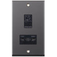 Selectric 7M-Pro Black Nickel 115/230V Dual Voltage Shaver Socket with Black Insert