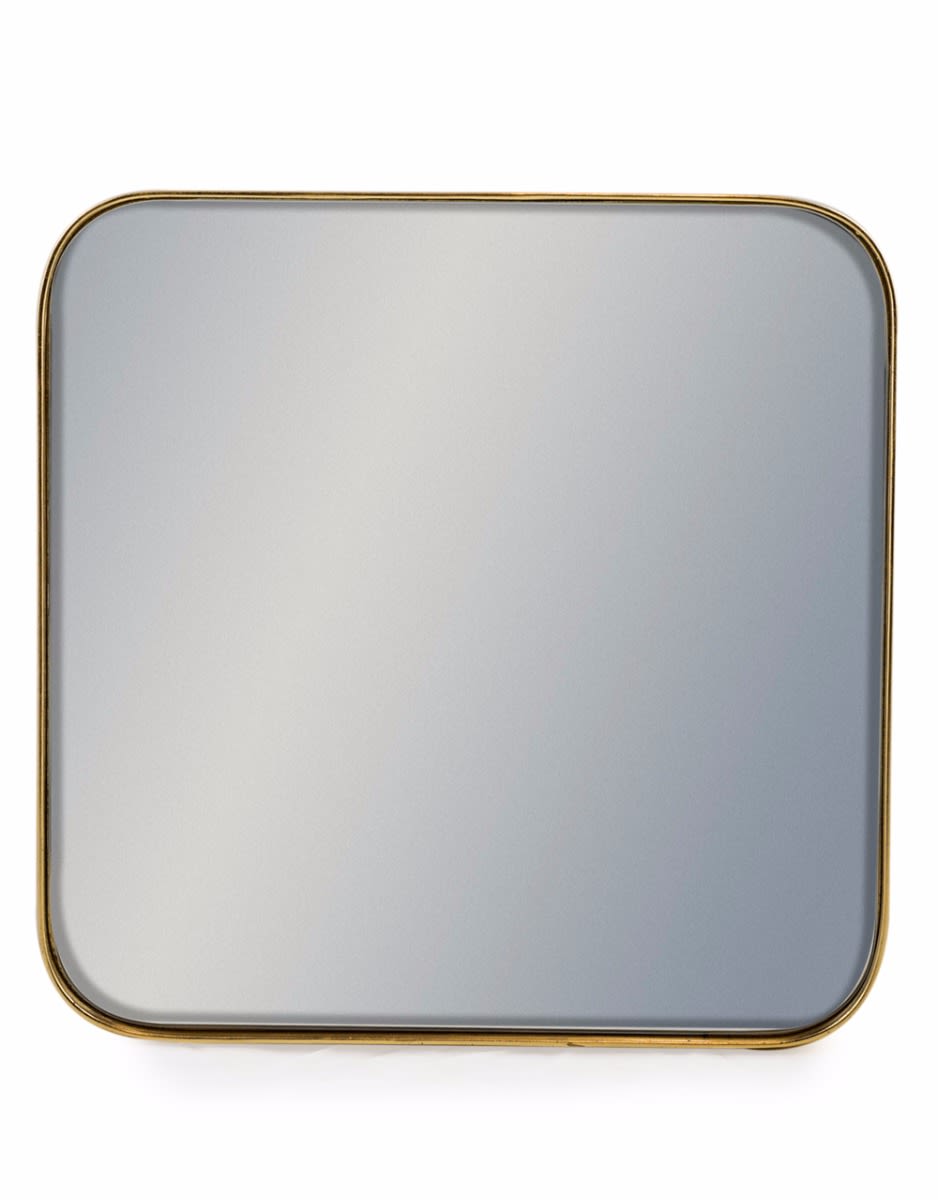Small Square Gold Framed Arden Wall Mirror - M376