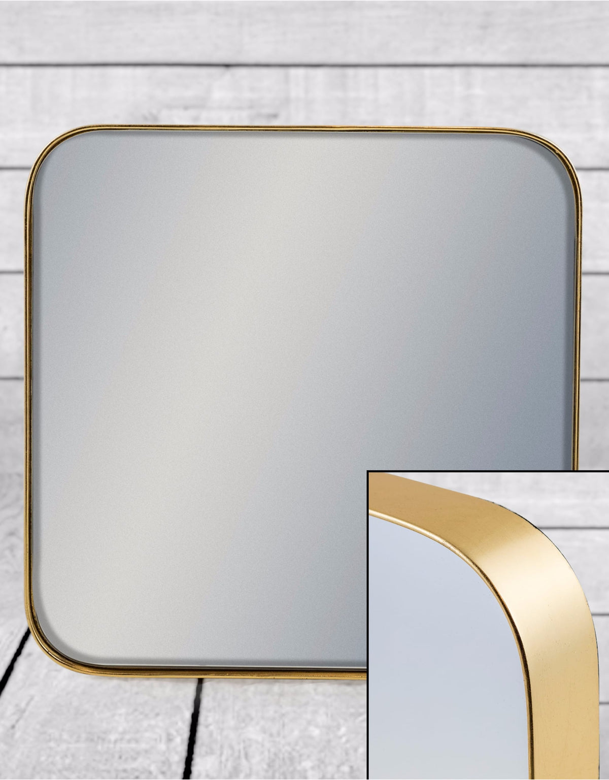 Small Square Gold Framed Arden Wall Mirror - M376