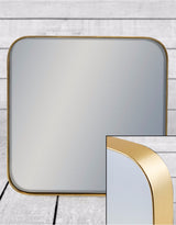 Small Square Gold Framed Arden Wall Mirror - M376