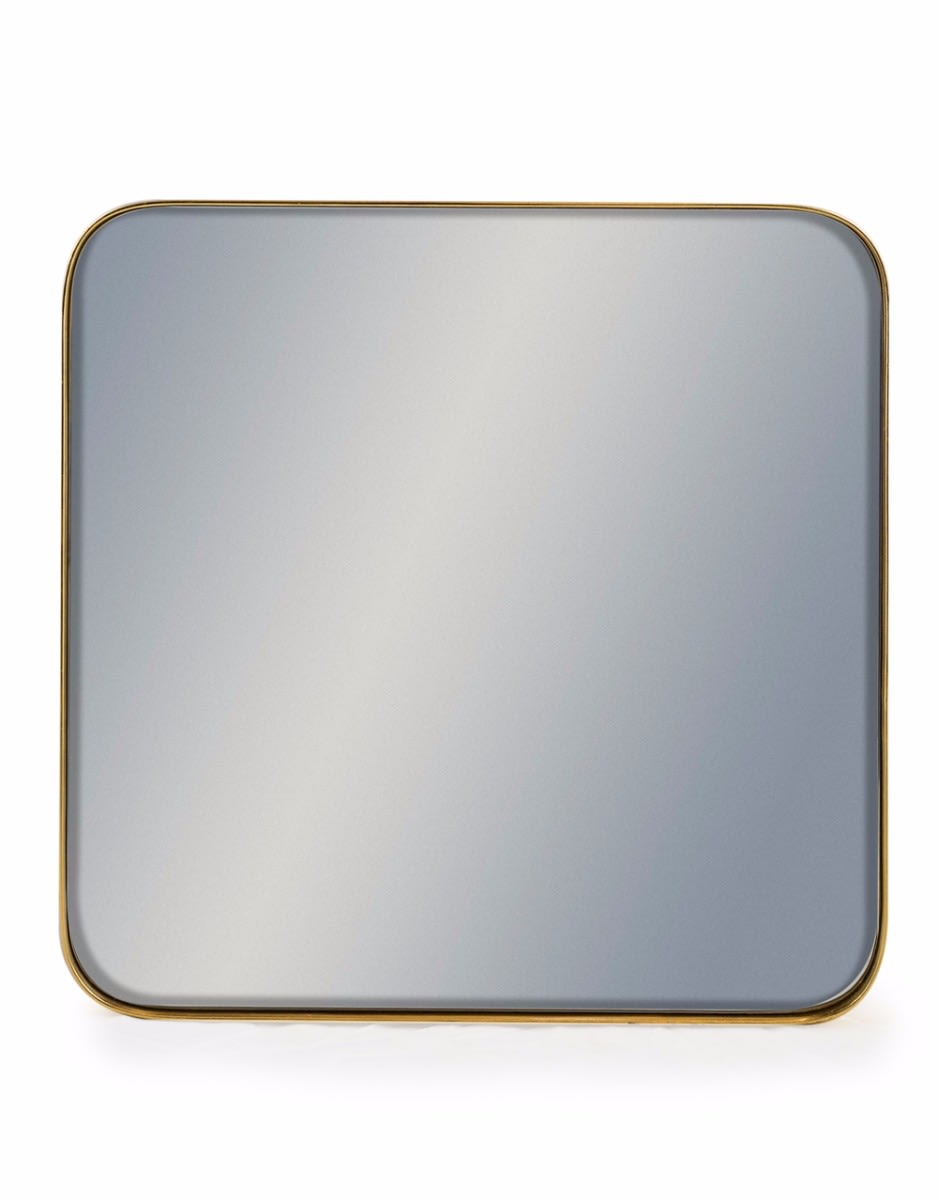 Medium Square Gold Framed Arden Wall Mirror - M377