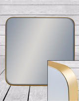 Medium Square Gold Framed Arden Wall Mirror - M377