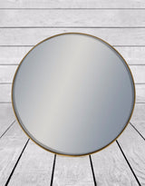 Medium Round Gold Framed Arden Wall Mirror - M378