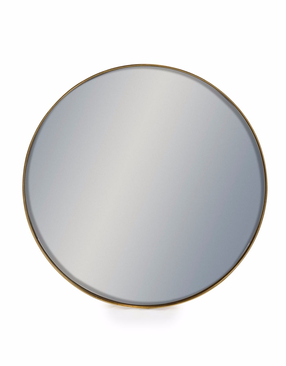 Medium Round Gold Framed Arden Wall Mirror - M378