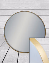 Medium Round Gold Framed Arden Wall Mirror - M378