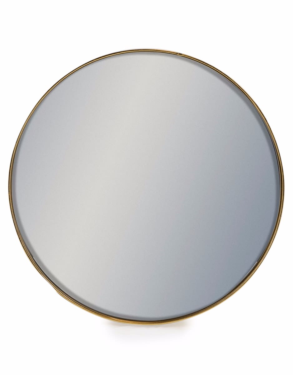 Small Round Gold Framed Arden Wall Mirror - M379