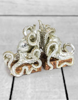 Silver Octopus Pair of Bookends - SM75