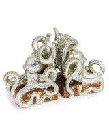 Silver Octopus Pair of Bookends - SM75