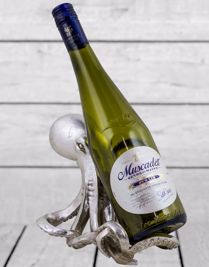 Silver Octopus Wine Bottle Holder - SM77