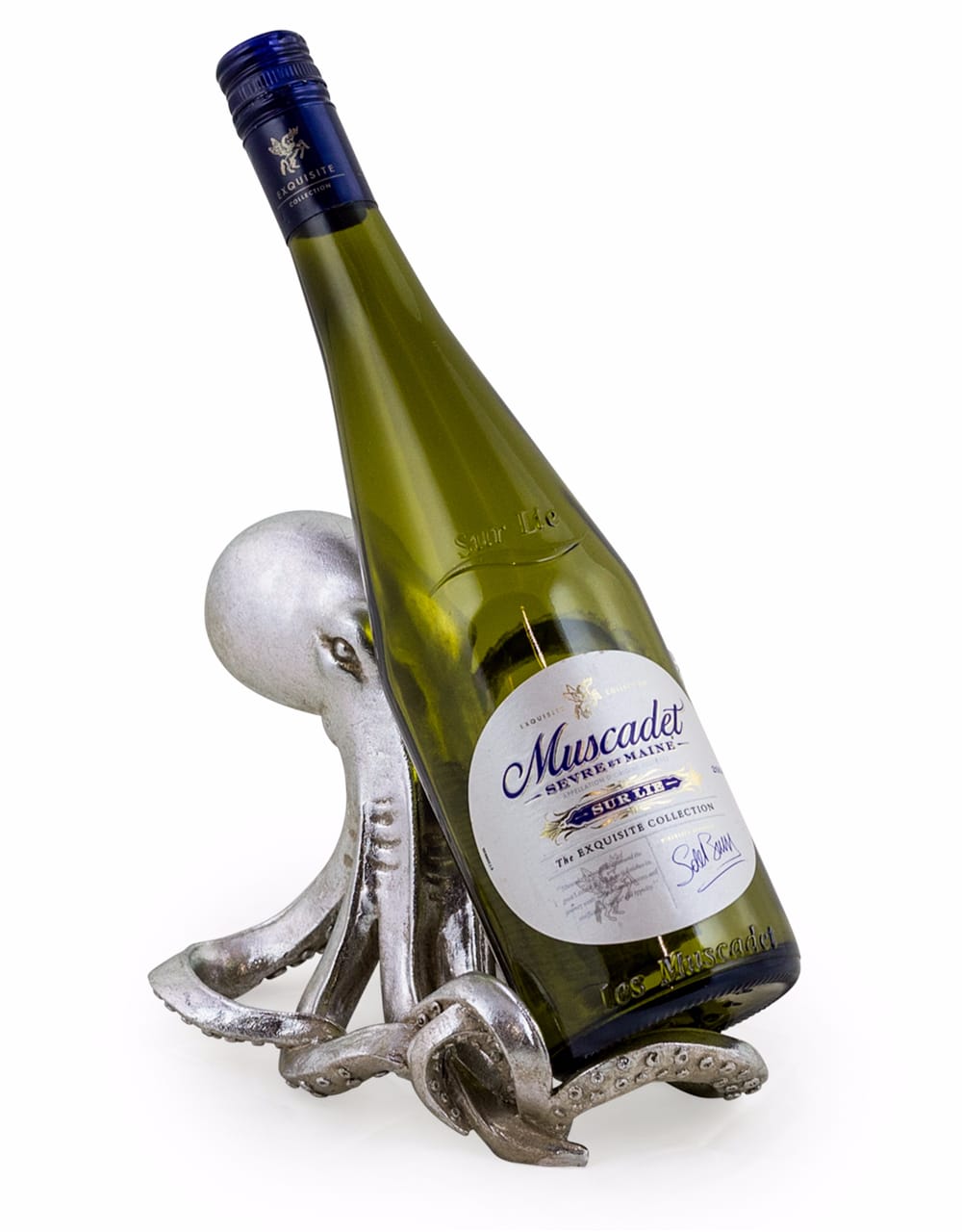 Silver Octopus Wine Bottle Holder - SM77