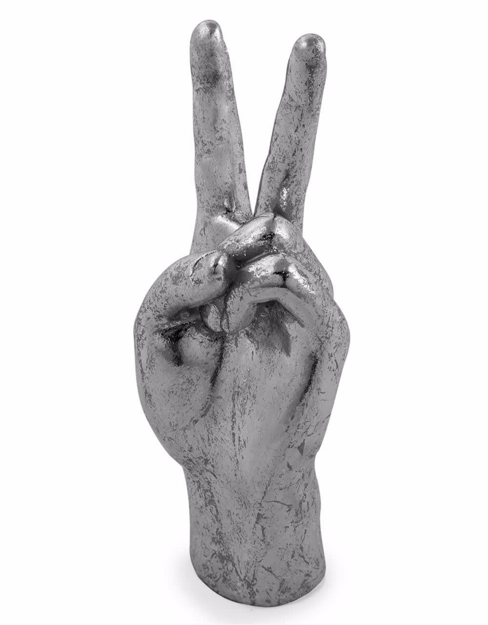 Silver "Peace" Hand Figure - FL106