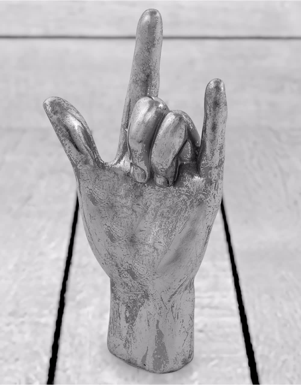 Silver "Rock On!" Hand Figure - FL108
