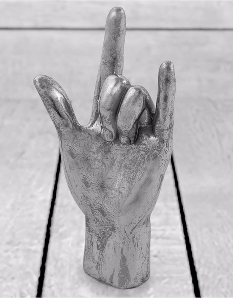 Silver "Rock On!" Hand Figure - FL108