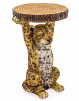 Leopard Holding "Trunk Slice" Side Table - BD140