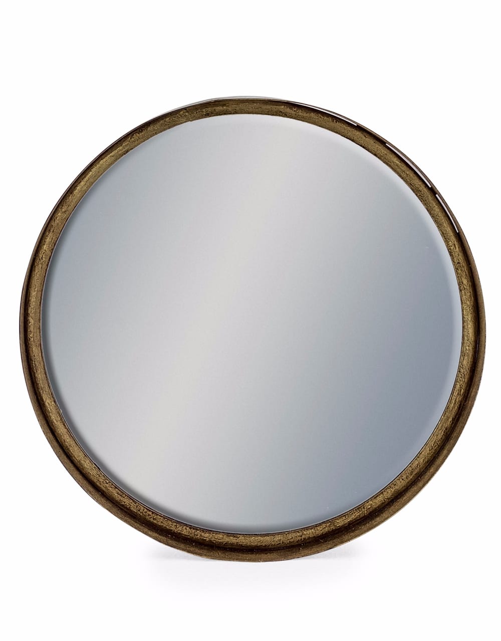 Black and Bronze Deep Framed Cylinder Mirror 31cm - EM113