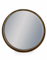 Black and Bronze Deep Framed Cylinder Mirror 31cm - EM113