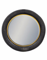 Black and Bronze Large Round Lincoln Wall Mirror - EM122