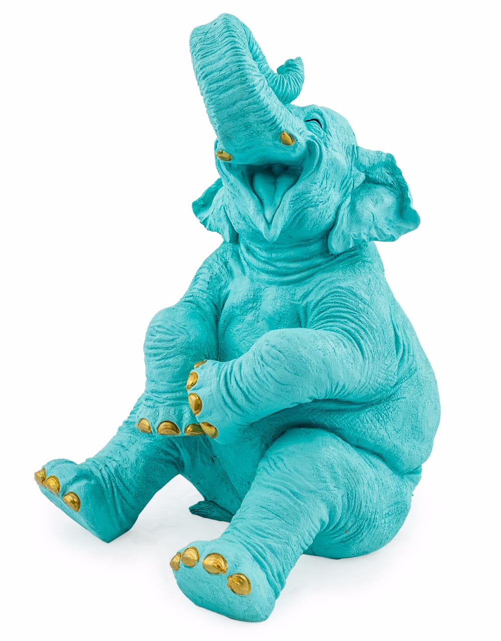 Pale Blue with Gold Details Laughing Elephant - FL53