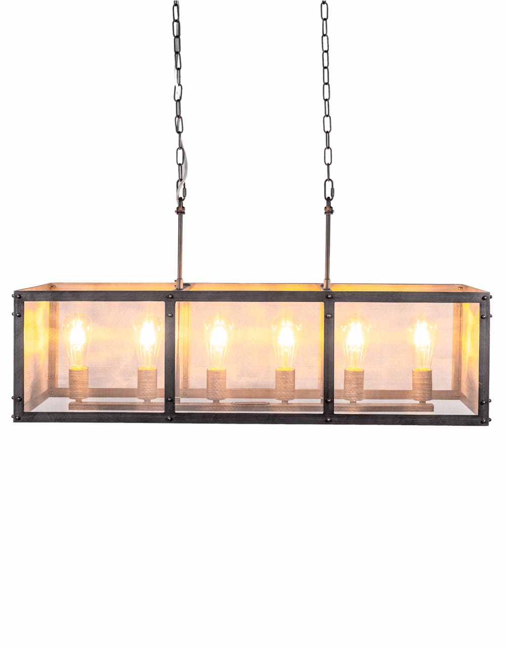 Rectangular Industrial Iron Chandelier - CH269