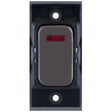 Selectric GRID360 Black Nickel 20A DP Switch Module with Neon and Black Insert
