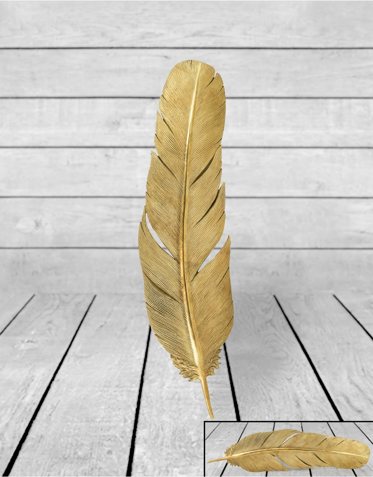 Large Gold Feather Wall Decor - SM82