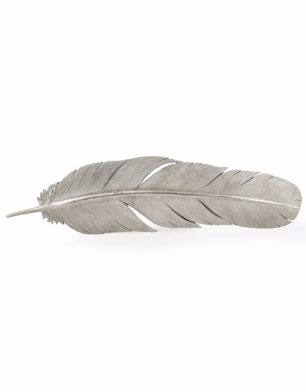 Large Silver Feather Wall Decor - SM83