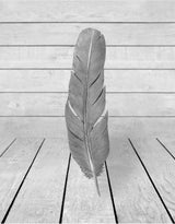 Large Silver Feather Wall Decor - SM83