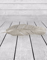 Large Silver Feather Wall Decor - SM83