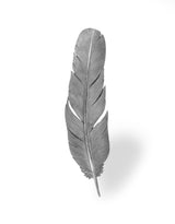 Large Silver Feather Wall Decor - SM83
