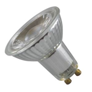 240v 5w = 50w retro fit All Glass LED GU10 40° 2700K 400 lumens - Crompton - 3262